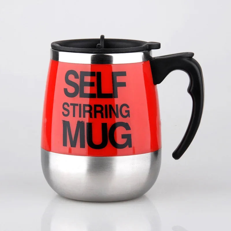 Mug magnétique automatique auto-mélangeur (Tasse à café électrique à mélange magnétique automatique, tasse à jus/lait auto-mélangeante, acier inoxydable, 401-500 ml)