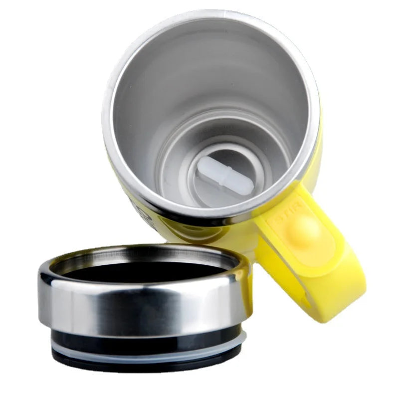 Mug magnétique automatique auto-mélangeur (Tasse à café électrique à mélange magnétique automatique, tasse à jus/lait auto-mélangeante, acier inoxydable, 401-500 ml)