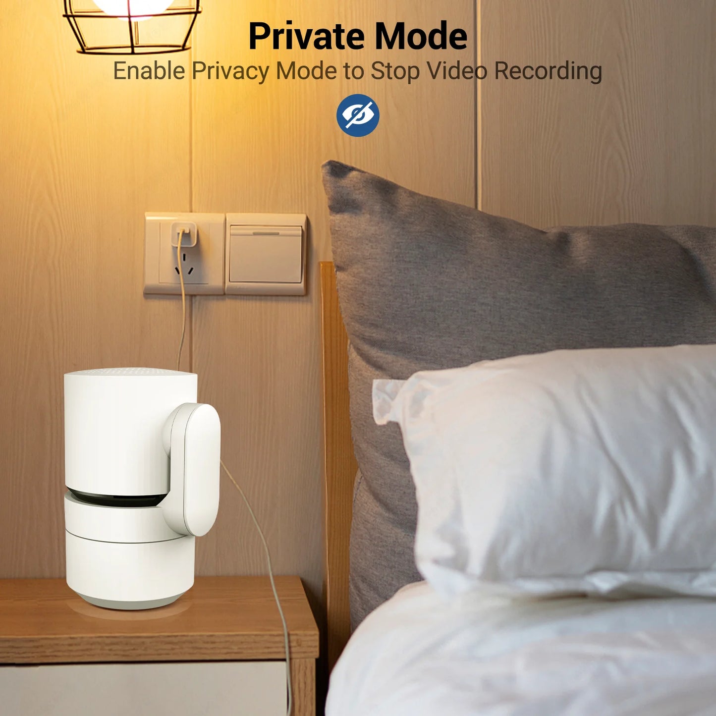 Caméra WiFi Tuya 1080P Intérieure 360° PTZ, Moniteur Bébé et Animaux, Vision Nocturne IR, Détection IA, Caméra de Surveillance IP P2P avec Google Alexa