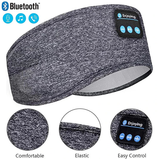 Écouteurs Bluetooth sans fil, haut-parleur sans fil, casque musical, bandeau de sport avec musique intégrée sur le côté pour dormir, masque pour les yeux, casque de voyage