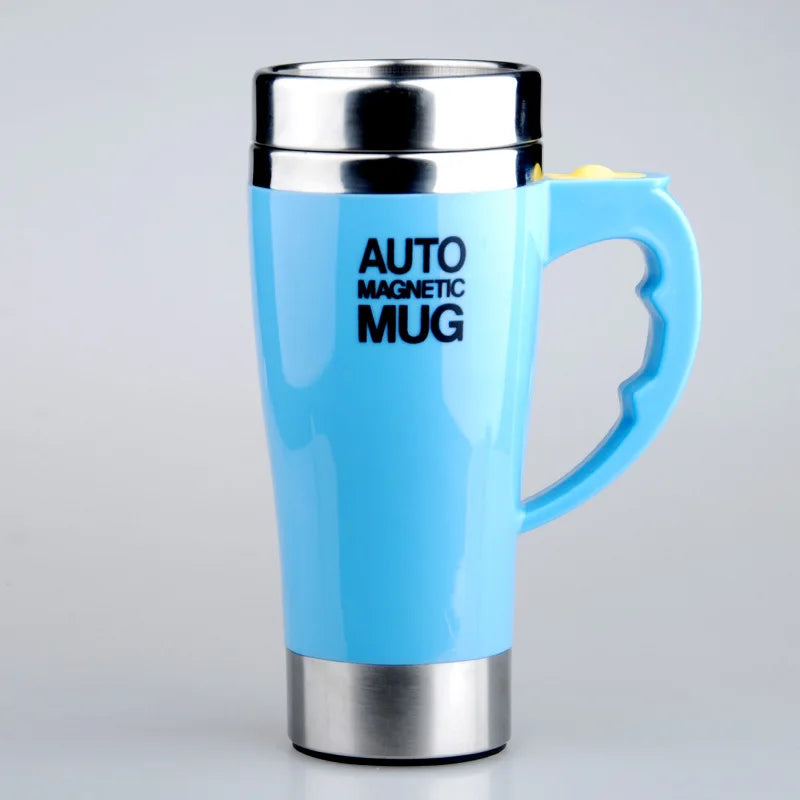 Mug magnétique automatique auto-mélangeur (Tasse à café électrique à mélange magnétique automatique, tasse à jus/lait auto-mélangeante, acier inoxydable, 401-500 ml)