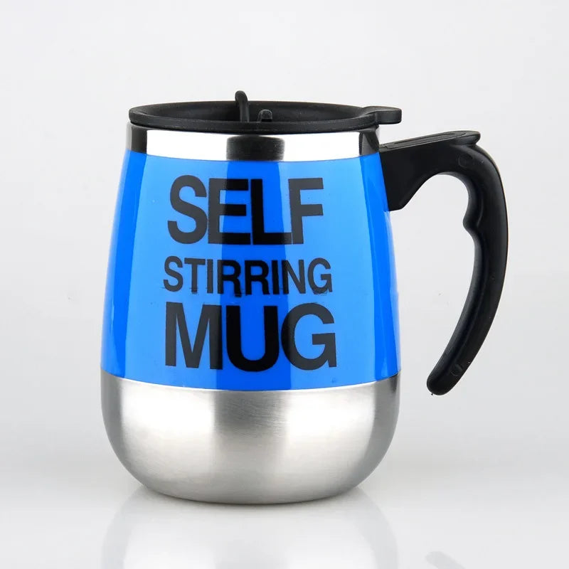 Mug magnétique automatique auto-mélangeur (Tasse à café électrique à mélange magnétique automatique, tasse à jus/lait auto-mélangeante, acier inoxydable, 401-500 ml)