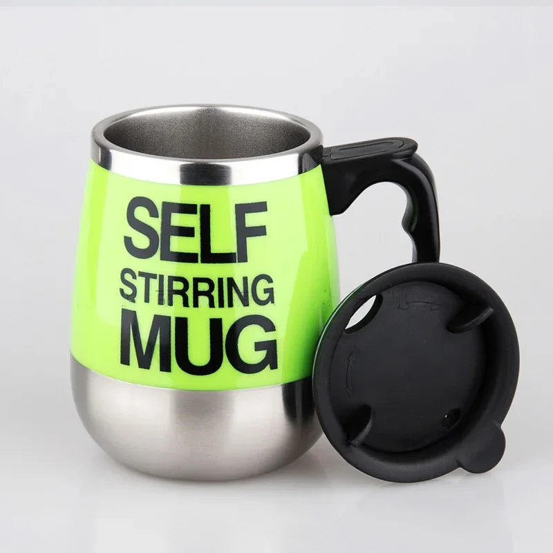 Mug magnétique automatique auto-mélangeur (Tasse à café électrique à mélange magnétique automatique, tasse à jus/lait auto-mélangeante, acier inoxydable, 401-500 ml)