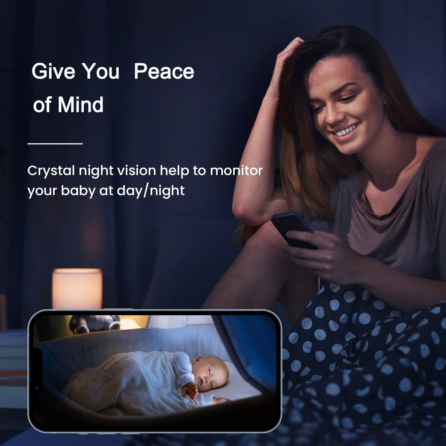 Caméra WiFi Tuya 1080P Intérieure 360° PTZ, Moniteur Bébé et Animaux, Vision Nocturne IR, Détection IA, Caméra de Surveillance IP P2P avec Google Alexa