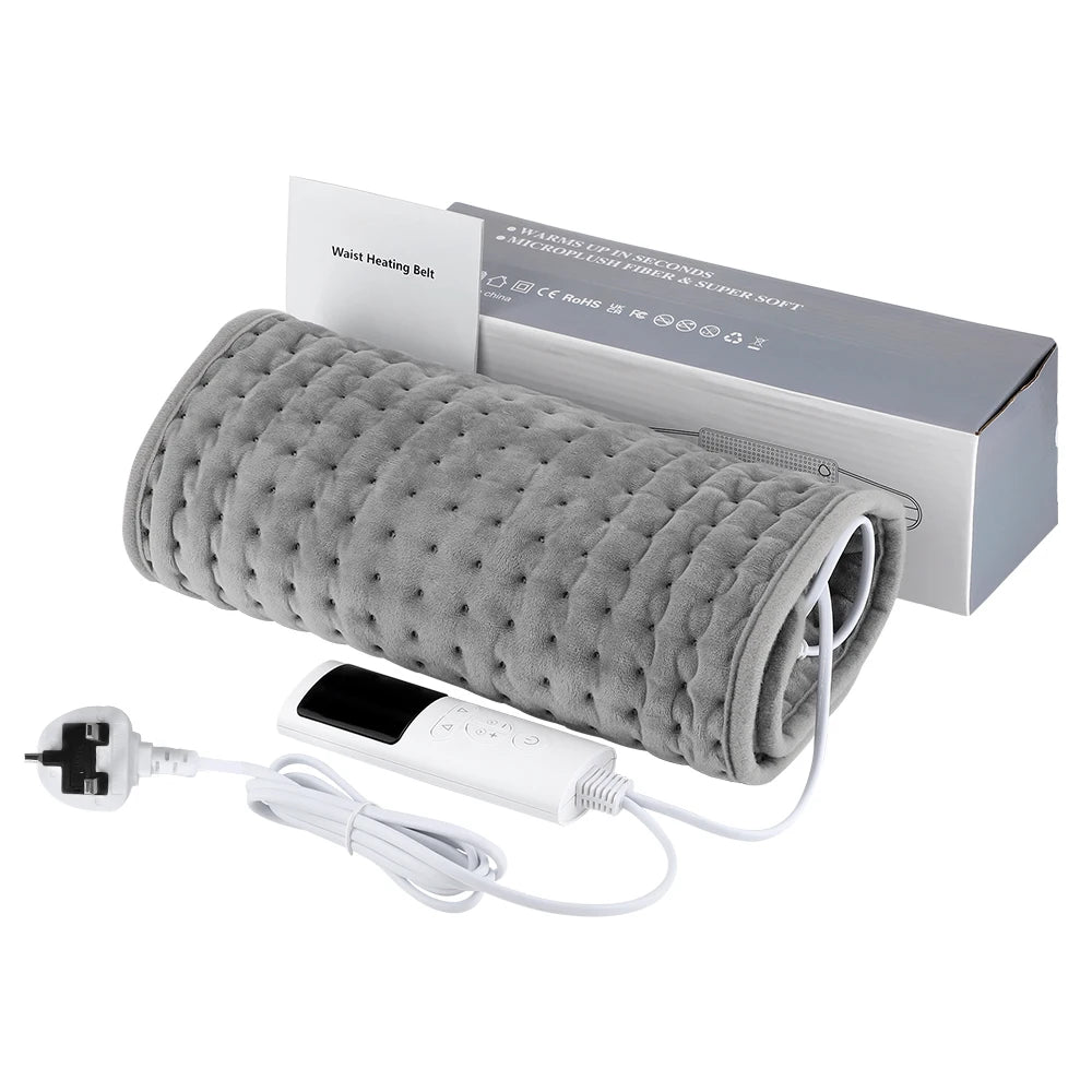 Ceinture chauffante électrique avec coussin chauffant Ceinture de soutien chauffante pour le dos, couverture chauffante pour bureau et maison, contrôle de la température, ceinture chauffante pour la taille, mains, jambes et abdomen.