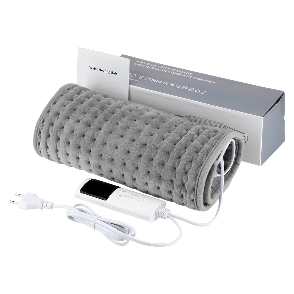 Ceinture chauffante électrique avec coussin chauffant Ceinture de soutien chauffante pour le dos, couverture chauffante pour bureau et maison, contrôle de la température, ceinture chauffante pour la taille, mains, jambes et abdomen.