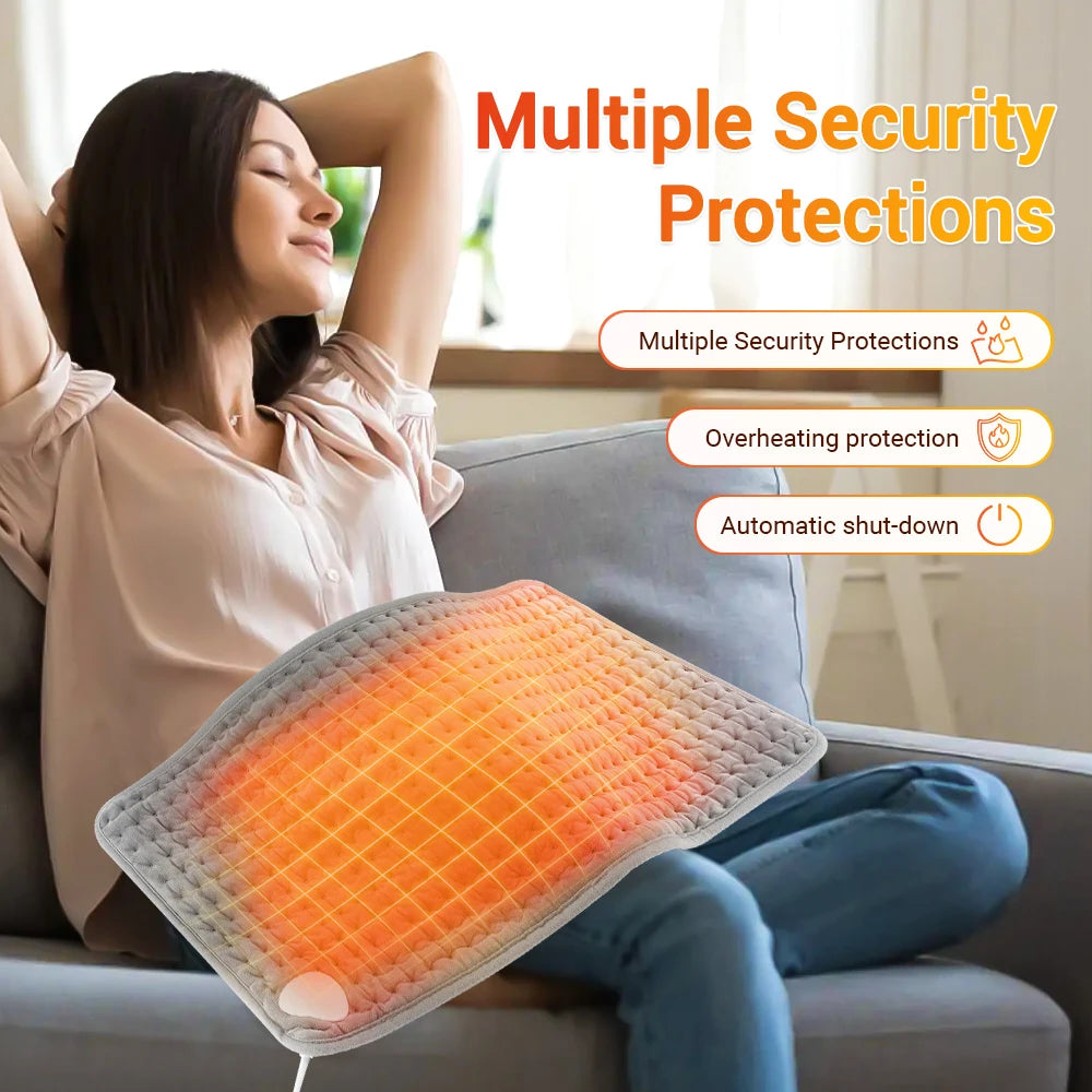 Ceinture chauffante électrique avec coussin chauffant Ceinture de soutien chauffante pour le dos, couverture chauffante pour bureau et maison, contrôle de la température, ceinture chauffante pour la taille, mains, jambes et abdomen.