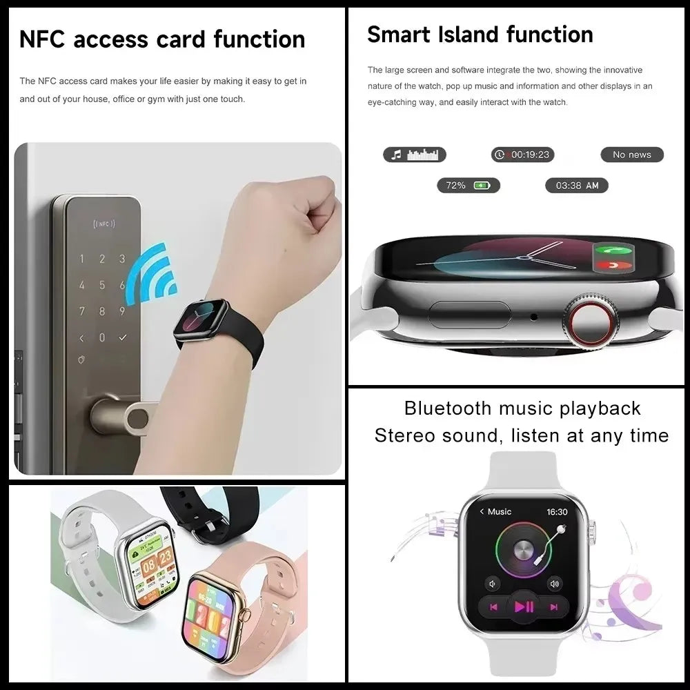 2025 GPS Smart Watch Series 10 For Apple Watch 10 Memory Music Video Bluetooth Call Waterproof NFC Smartwatch For Android IOS
