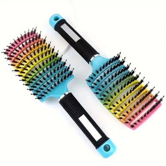 Detangling Hair Brush Women Bristle&Nylon Scalp Massage Comb Anti Static Wet Curly Hair Comb Hairdressing Combs Styling Tools