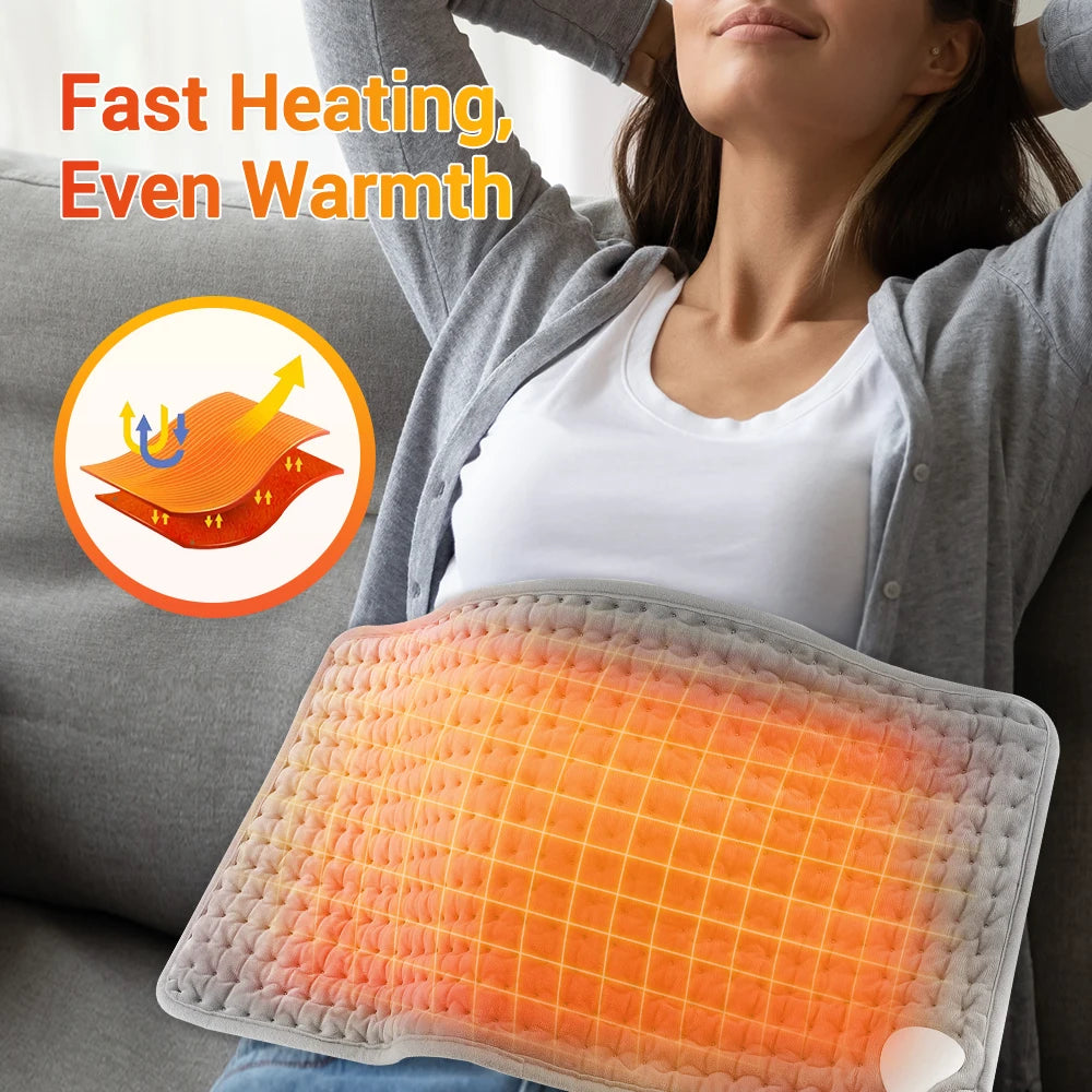 Ceinture chauffante électrique avec coussin chauffant Ceinture de soutien chauffante pour le dos, couverture chauffante pour bureau et maison, contrôle de la température, ceinture chauffante pour la taille, mains, jambes et abdomen.