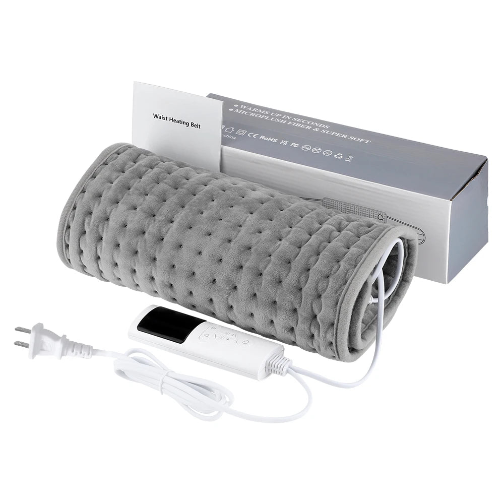 Ceinture chauffante électrique avec coussin chauffant Ceinture de soutien chauffante pour le dos, couverture chauffante pour bureau et maison, contrôle de la température, ceinture chauffante pour la taille, mains, jambes et abdomen.