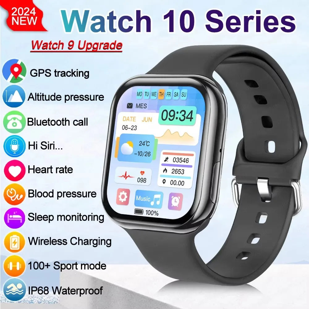 2025 GPS Smart Watch Series 10 For Apple Watch 10 Memory Music Video Bluetooth Call Waterproof NFC Smartwatch For Android IOS