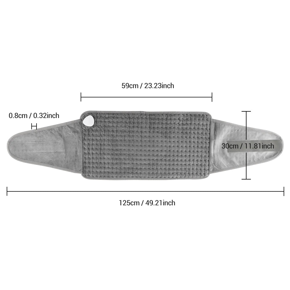 Ceinture chauffante électrique avec coussin chauffant Ceinture de soutien chauffante pour le dos, couverture chauffante pour bureau et maison, contrôle de la température, ceinture chauffante pour la taille, mains, jambes et abdomen.