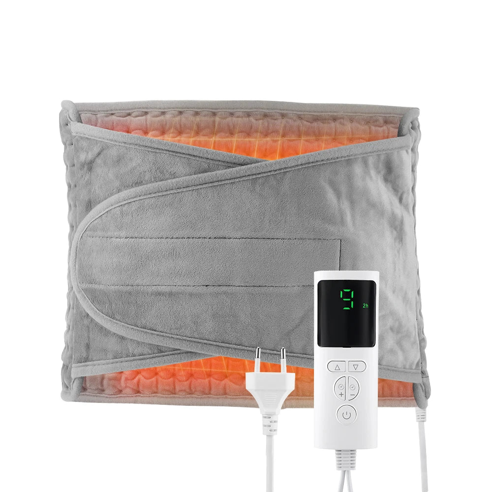 Ceinture chauffante électrique avec coussin chauffant Ceinture de soutien chauffante pour le dos, couverture chauffante pour bureau et maison, contrôle de la température, ceinture chauffante pour la taille, mains, jambes et abdomen.